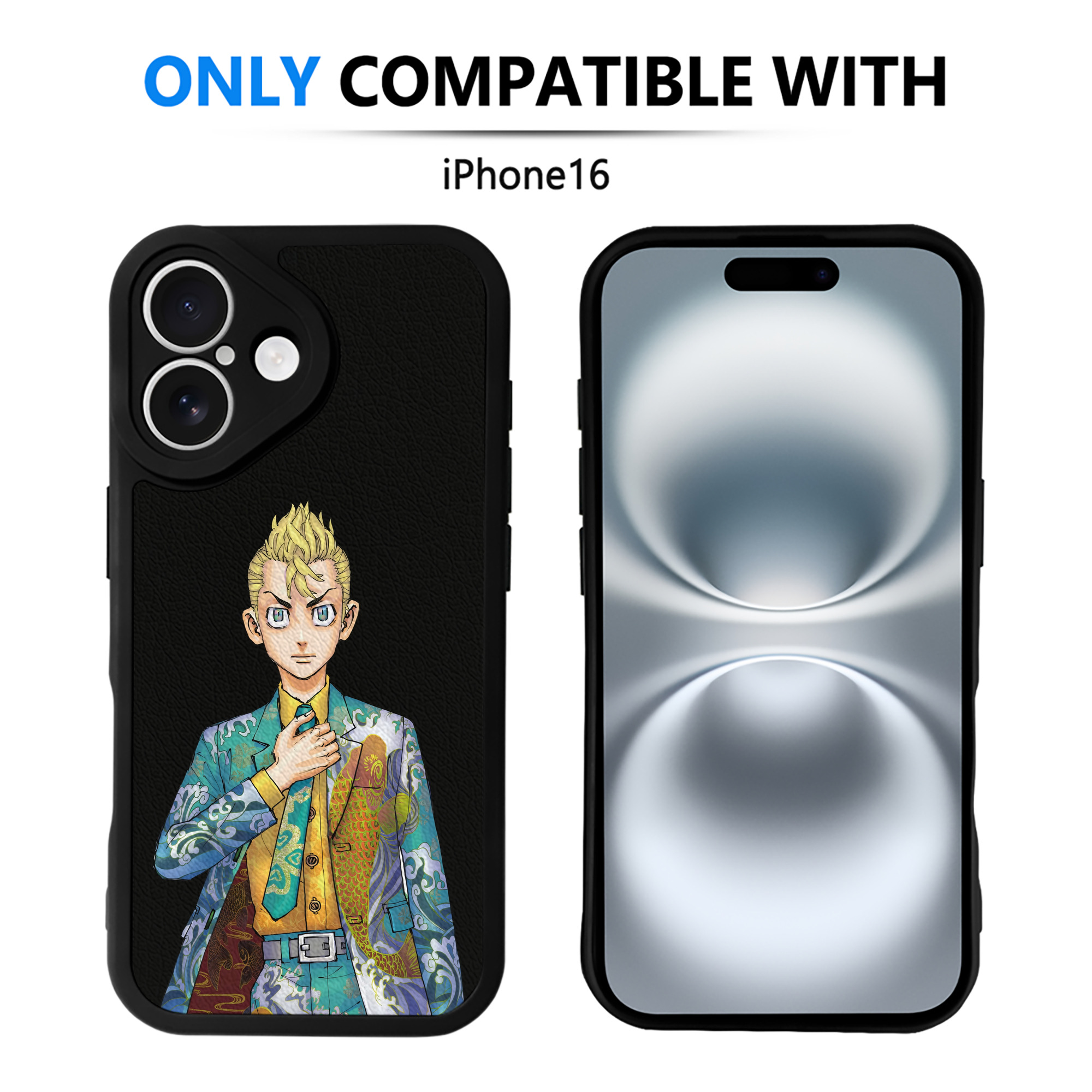（画像用） 東京リベンジャーズ Tokyo Revengers 【iPhone 16シリーズ対応】シリコンスマホケース（レザー調） 材質：シリコン